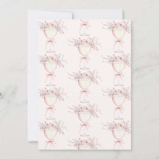 Petals und Prosecco Wildflocken Brautparty Einladung (Rückseite)