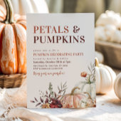 Petals und Pumpkins Fall Pumpkin Dekorieren Party Einladung