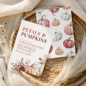 Petals und Pumpkins Fall Pumpkin Dekorieren Party Einladung