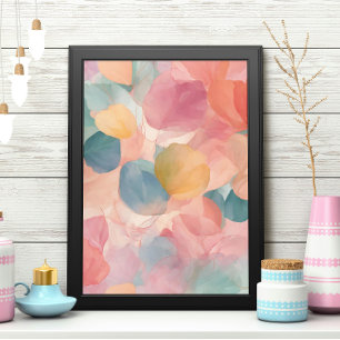 Petals Wall Poster, Blume Öl Wand Poster