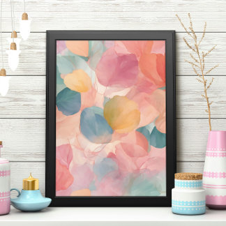 Petals Wall Poster, Blume Öl Wand Poster