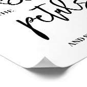 Petals wedding sign poster (Ecke)