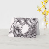 Petals Zig-Zags und Dots Notecard Karte (Gelbe Blume)
