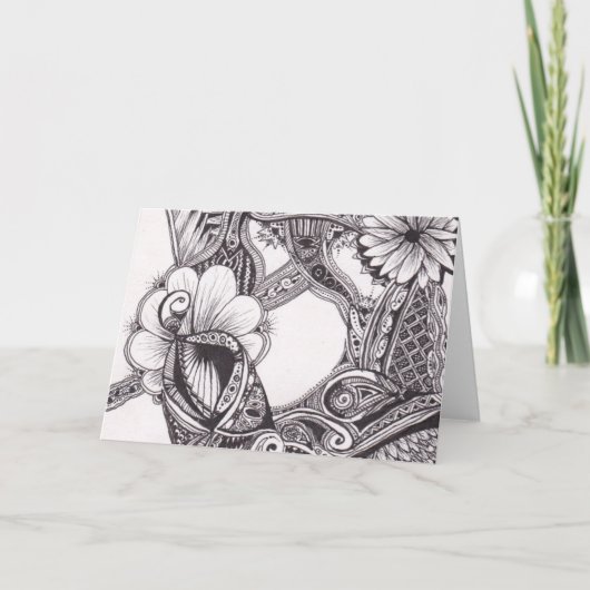 Petals Zig-Zags und Dots Notecard Karte (Vorderseite)