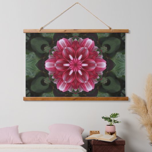 Petalsymphonie Wandteppich Mit Holzrahmen (Schlafzimmer)