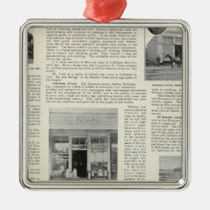 Petaluma Business, Kalifornien Silbernes Ornament