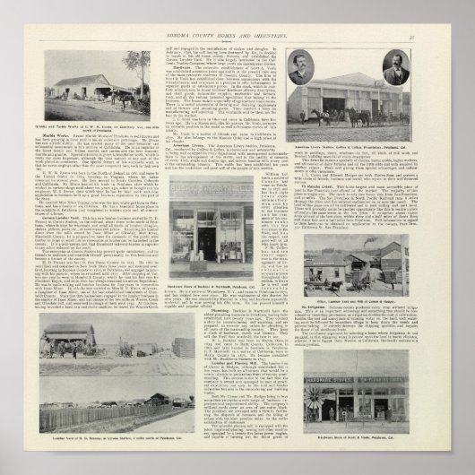 Petaluma Businesses, Kalifornien Poster (Vorne)