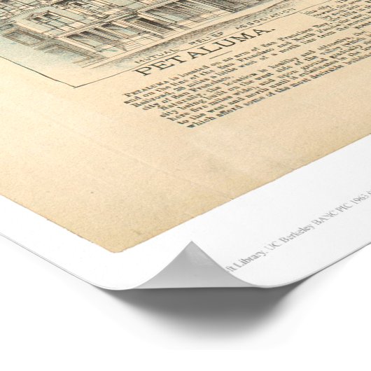 Petaluma, CA. (1314A) Poster (Ecke)