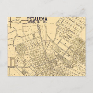 Petaluma CA Vintage-Karte auf Postkarte