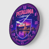 Petaluma California Große Wanduhr (Winkel)