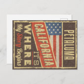 Petaluma California Postkarte (Vorne/Hinten)