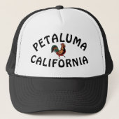 Petaluma California Rooster Trucker Hat Truckerkappe (Vorderseite)
