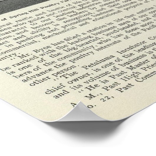 Petaluma Inkubator Factory, Kalifornien Poster (Ecke)