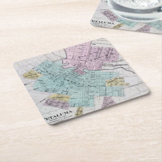 Petaluma, Kalifornien 2 Rechteckiger Pappuntersetzer (angewinkelt)