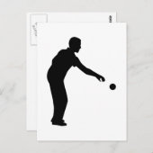Petanque Boccia-Spieler Postkarte (Vorne/Hinten)