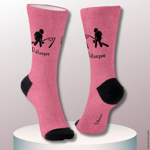 Pétanque, Boules, Schwarzes Icon, Rot Socken