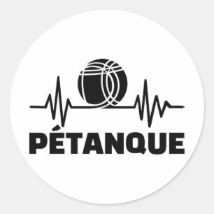 Petanque-Frequenz Runder Aufkleber
