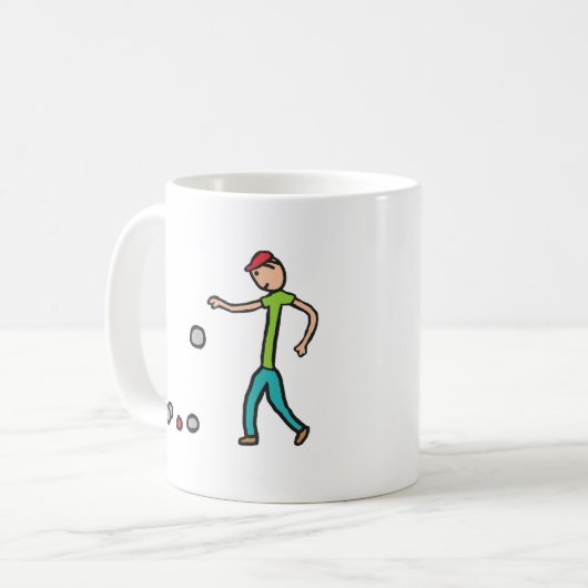 Petanque Kaffeetasse (Vorderseite Links)