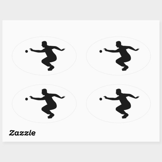 Petanque Ovaler Aufkleber (Blatt)