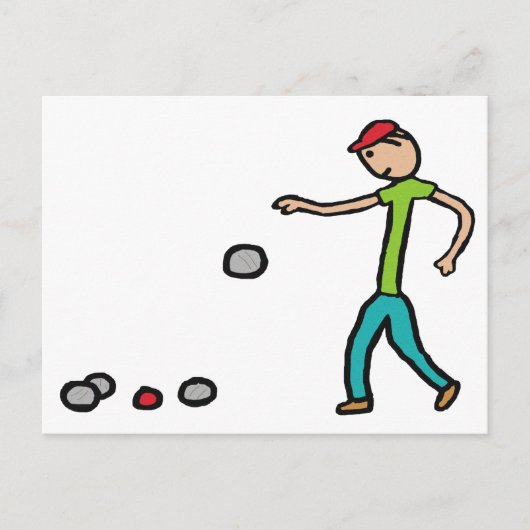 Petanque Postkarte (Vorderseite)