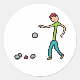 Petanque Runder Aufkleber