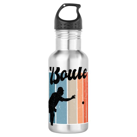 Petanque-Spiel Edelstahlflasche (Vorderseite)