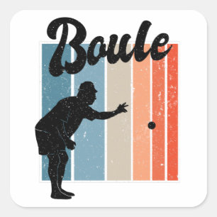 Petanque-Spiel Quadratischer Aufkleber