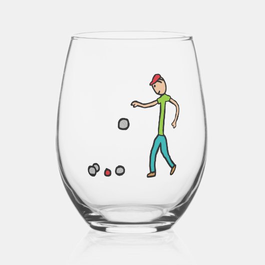 Pétanque Weinglas Ohne Stiel (Vorderseite)