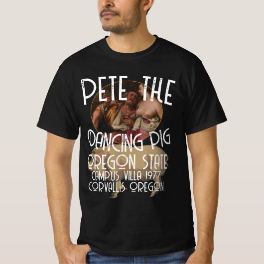 PETE DANCING PIG OREGON STATE 1977 T-Shirt (Vorderseite)
