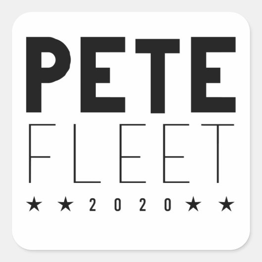 Pete Fleet 2020 Quadratischer Aufkleber (Vorderseite)