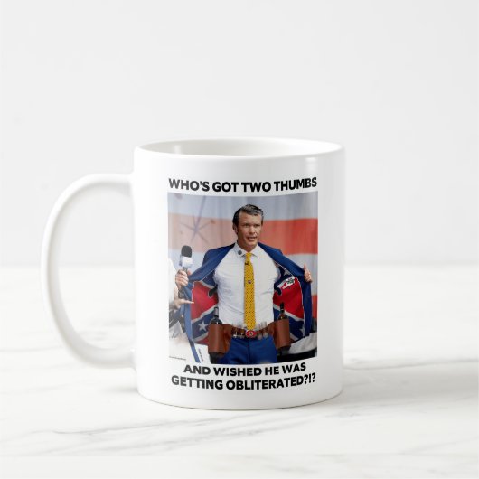 PETE HEGSETH "OBLITERATED" COFFEE MUG KAFFEETASSE (Links)