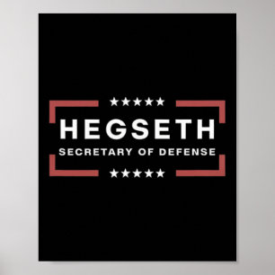 Pete Hegseth Verteidigungsminister Trump Militär P Poster