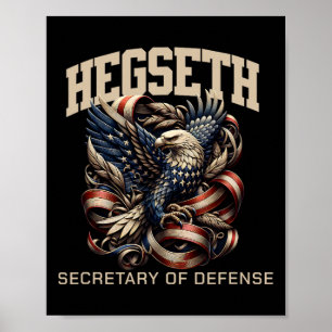 Pete Hegseth Verteidigungsminister Trump Unterstüt Poster