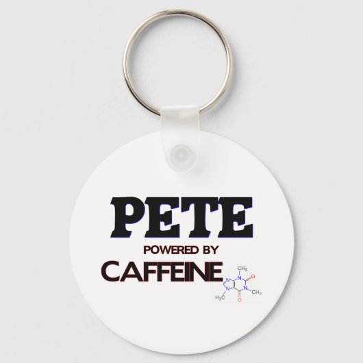 Pete Powered by Coffein Schlüsselanhänger (Vorderseite)