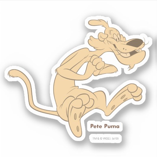 Pete Puma begeistert Aufkleber (Vorderseite)
