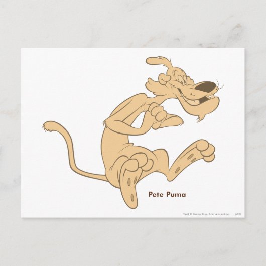 Pete Puma begeistert Postkarte (Vorderseite)
