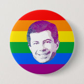 Pete Rainbow Stripes Button (Vorderseite)