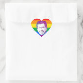 Pete Rainbow Stripes Herz-Aufkleber (Tasche)