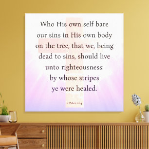 Peter 2:24 leinwanddruck