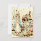 Peter and Benjamin Gather Onions by Beatrix Potter Dankeskarte (Vorderseite)