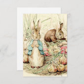 Peter and Benjamin Gather Onions by Beatrix Potter Dankeskarte (Vorne/Hinten)