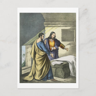 Peter and John at the Sepulchre, from hat Prin Postkarte