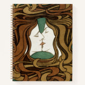 Peter Behrens Kiss Liebe Abstrakt Jugendstil Notizblock (Vorderseite)