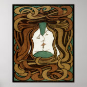 Peter Behrens Kiss Liebe Abstrakt Jugendstil Poster (Vorne)