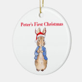 Peter Christmas Hat personalisieren Erste Weihnach Keramik Ornament (Links)