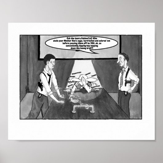 Peter Cotton Schwanz in Handschellen, Graustufen 8 Poster (Vorne)