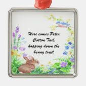 Peter Cotton Schwanz - Silbernes Ornament (Vorne)