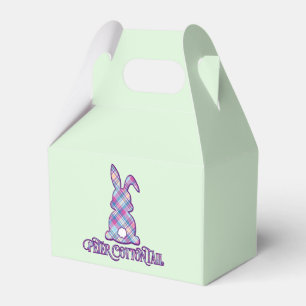 Peter Cottontail Lila Karierter Osterhase Geschenkschachtel