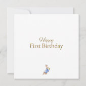 Peter das Kaninchen 1. Geburtstag Karte (Rückseite)