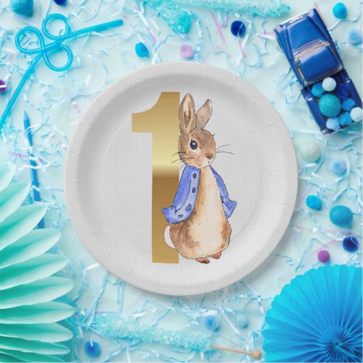 Peter das Kaninchen 1. Geburtstag Pappteller (Party)